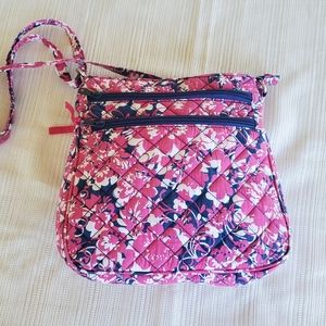 Pink Fabric Cross Body Bag